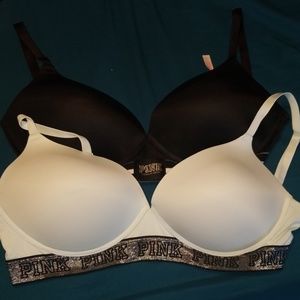 Set of 2 VS PINK wire-free bras